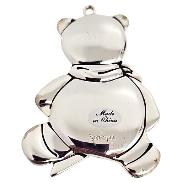 Gorham Silver Bear Ornaments with Make a Wish Heart and Drum Christmas 3" Tall - Picture 4 of 6